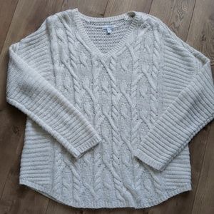 Sonoma Cable Knit Pull Over Sweater ivory